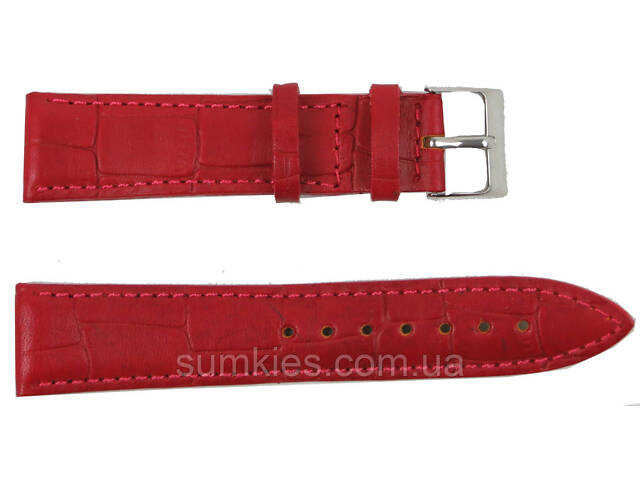 Жіночий ремінець для годинника Mykhail Ikhtyar Ш20 мм червоний - Фото 1