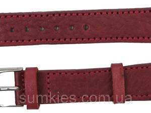 Жіночий ремінець для годинника зі шкіри Mykhail Ikhtyar Ш18 мм марсала