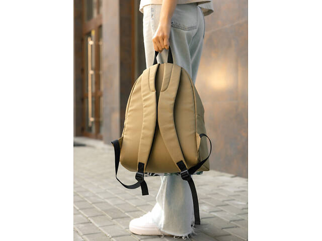 Жіночий рюкзак Sambag Active пісочний тканевий з принтом 'monstera' - Фото 10