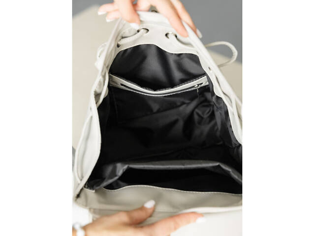 Жіночий рюкзак Sambag Loft LN сірий шовк - Фото 9