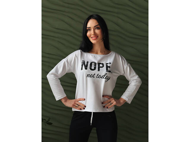 Жіночий спортивний костюм двонитка 'Foll' | Норма і батал Чорний, 50-52 - Фото 8