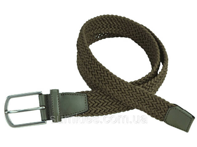 Жіночий текстильний ремінь Boccaccio оливковий - Фото 2