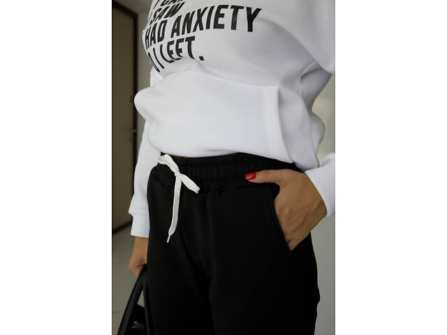 Жіночий теплий спортивний костюм 'Award' | Норма і батал Чорний, 46-48 - Фото 5