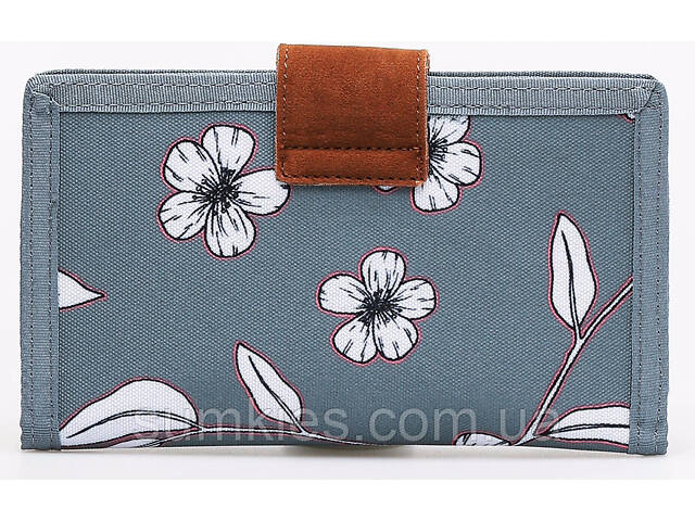 Жіночий тканинний гаманець Roxy Work For Us Wallet сірий із квітами - Фото 2