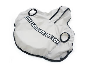 Жилет плащ для собак Капля серый Мопс1 28х60+5см