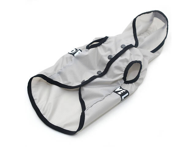 Жилет плащ для собак Капля серый Мопс1 28х60+5см - Фото 4