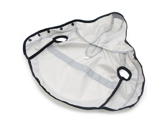 Жилет плащ для собак Капля серый Мопс1 28х60+5см - Фото 3