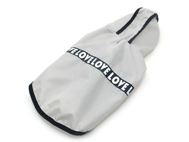 Жилет плащ для собак Капля серый Мопс1 28х60+5см - Фото 2