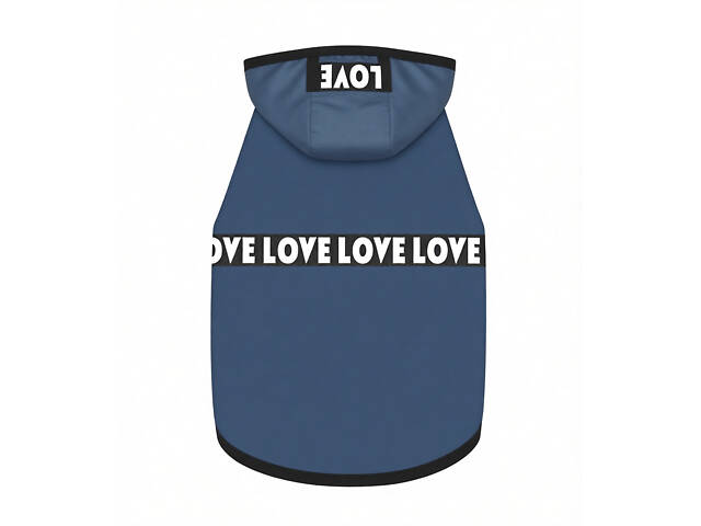 Жилет плащ дождевик для собак Капля синий 21х27 см - Фото 4