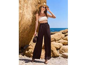 Женские брюки ISSA PLUS 14788A S темно-коричневый.