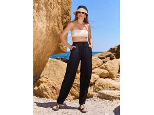 Жіночі брюки ISSA PLUS 15238 L чорний