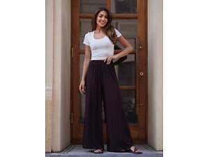 Женские брюки ISSA PLUS 15250 L темно-коричневый.