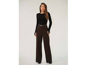 Жіночі брюки ISSA PLUS 15441 XXL темно-коричневий