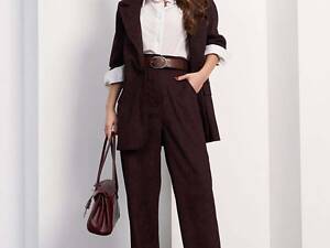 Женские брюки ISSA PLUS 15475B M темно-коричневый.