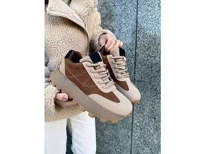 Жіночі кросівки коричневі, кросівки на товстій підошві 37,38,39,41р код 8913 41, 26.5