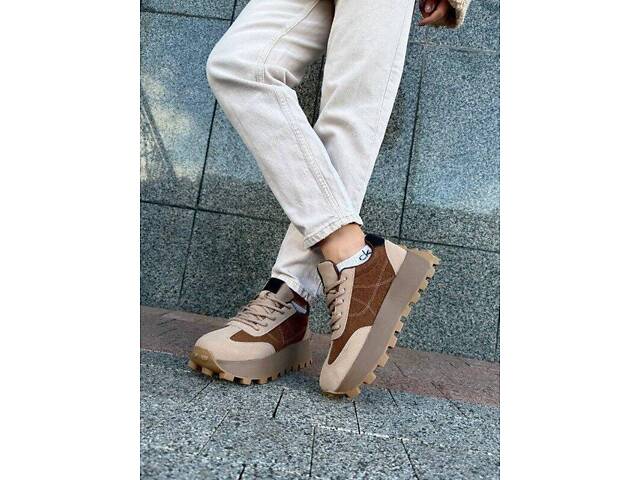 Жіночі кросівки коричневі, кросівки на товстій підошві 37,38,39,41р код 8913 41, 26.5 - Фото 6