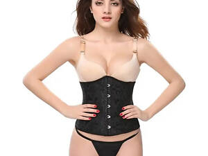 Жіночий еротичний корсет з відкритими грудьми S чорний ( 170 003 )