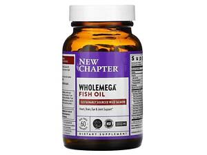 Жир аляскинского лосося, Alaskan Salmon Oil, New Chapter, 1000 мг, 60 капсул