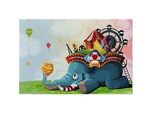 Живопис розпис картина за номерами слоник розміром 20х30 см 2067RAS без лаку