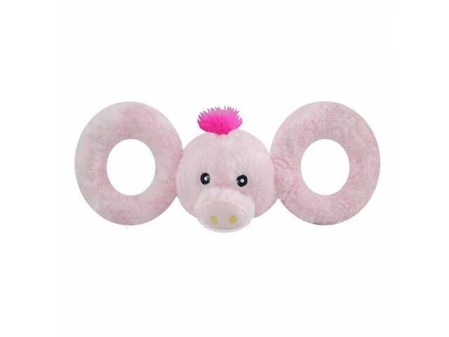 Jolly Pets TUG-A-MAL Pig Dog Toy (Джоллі Петс) м'яка іграшка для собак Свинка з пищалкою Великий - 10х30х11 см. - Фото 1
