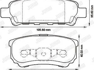 Jurid brake pad (set)