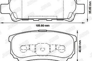 Jurid brake pad (set)