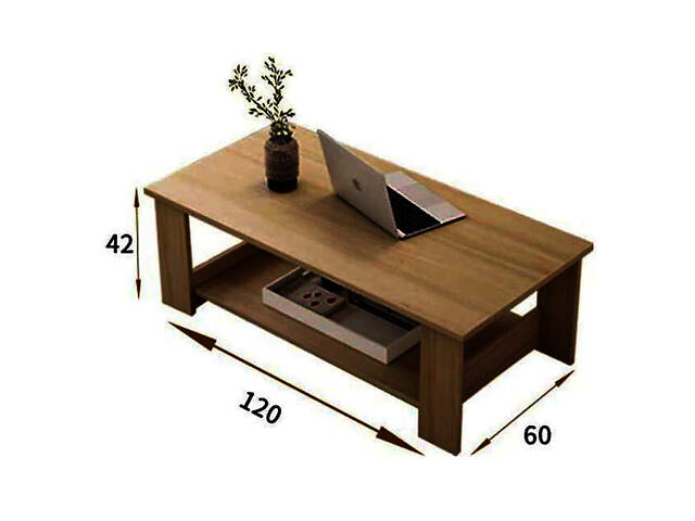 Журнальный столик 'Шиофе 120х60' капучино - Фото 3