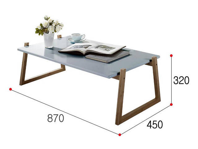 Журнальный столик 'Сольно 87х45х32' мускат-маренго - Фото 2