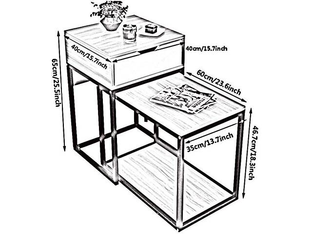 Журнальний столик 'Естергом' венге-зефір - Фото 4
