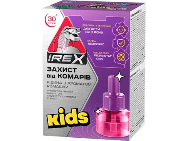 Жидкость для фумигатора iRex Kids От комаров 30 ночей (4820184442450) - Фото 1