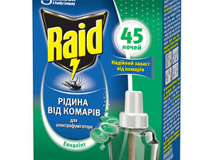 Жидкость для фумигатора Raid от комаров 45 ночей с эвкалиптом (5000204329100)