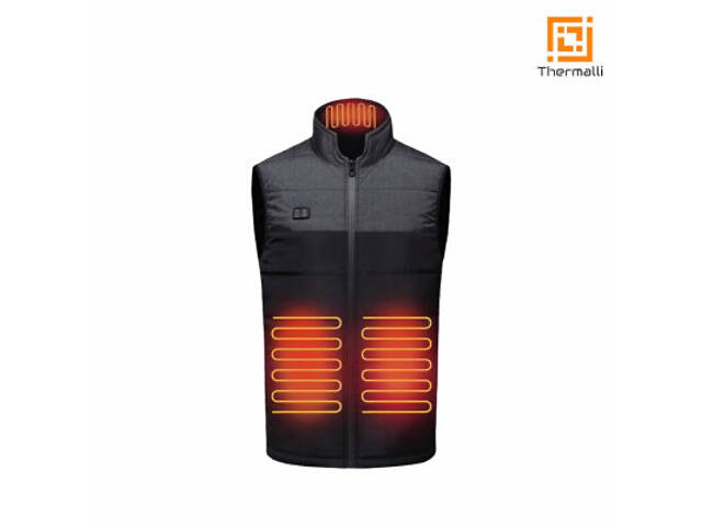 Жилет с подогревом Thermalli Chatel чорний/сірий S (10100505-01S) - Фото 1