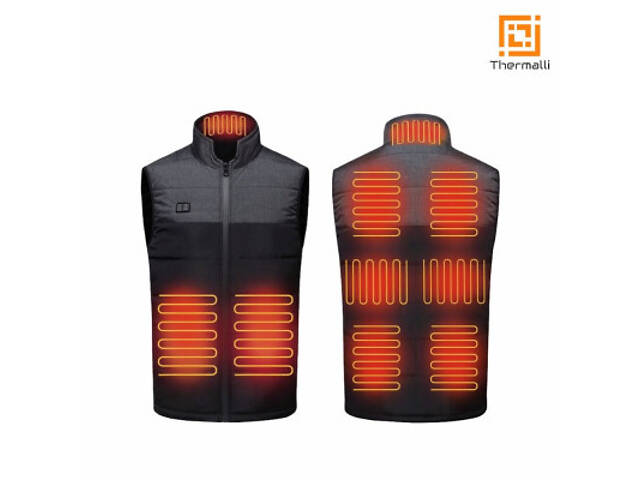 Жилет с подогревом Thermalli Chatel чорний/сірий S (10100505-01S) - Фото 7
