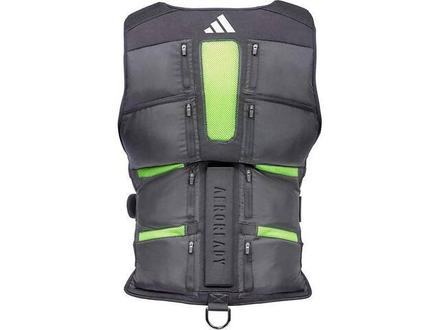 Жилет з регульованою вагою Adidas Performance Adjustable Weight Vest Чорний, Зелений 10 кг (ADWT-12637-NL) - Фото 2
