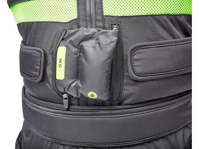 Жилет з регульованою вагою Adidas Performance Adjustable Weight Vest Чорний, Зелений 10 кг (ADWT-12637-NL) - Фото 4