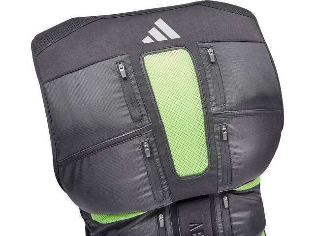 Жилет з регульованою вагою Adidas Performance Adjustable Weight Vest Чорний, Зелений 10 кг (ADWT-12637-NL) - Фото 7