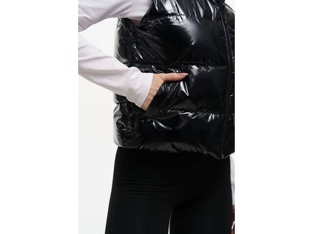 Жилетка жіноча 'Lola' чорний глянець - Фото 8