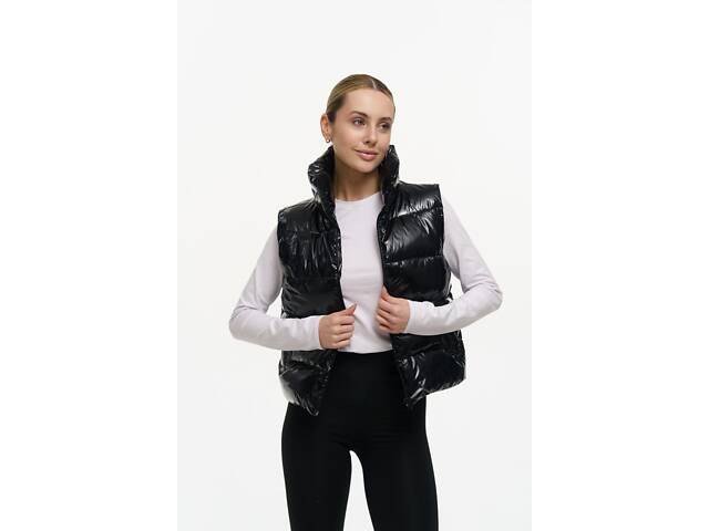Жилетка жіноча 'Lola' чорний глянець - Фото 3