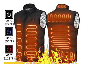 Жилетка від повербанка, Безрукавка з підігрівом 3 режими розмір 4XL