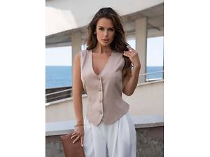 Жилетки ISSA PLUS 14765 S бежевий