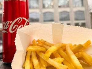 Жиростійкий білий Крафт-Пакет для картоплі Фрі, шаурми, пончиків 50 г/м2, (12*14*5.5 см) від виробника, 1000шт/ящ