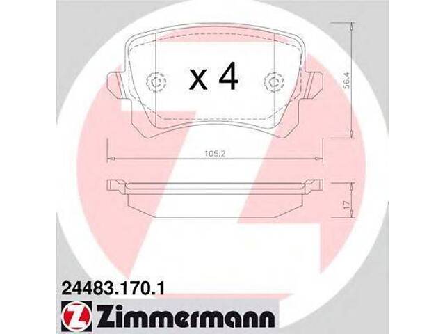 JZW698451G OE VAG КОМПЛЕКТ тормозных колодок VAG JZW698451G на VW PASSAT (362)