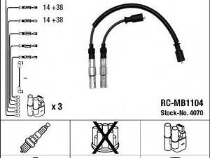 К-кт проводiв NGK (RC-MB1104) SMART CabrioCity-CoupeCrossbladeFortwoRoadster 0,6-0,7 98-07 NGK 4070 на SMART CITY-COUPE