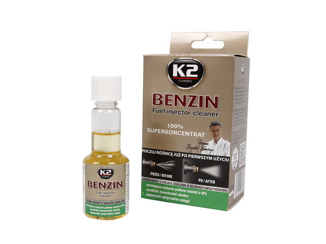 K2 ET3111 Присадка-очиститель топливной системы (инжектора) Turbo Benzin (бензин) (50 мл) - Фото 1