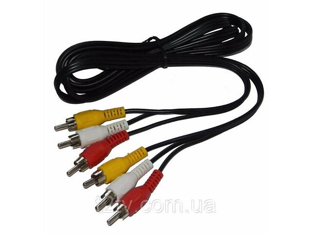 Кабель 3RCA-3RCA 1.2 м - Фото 1