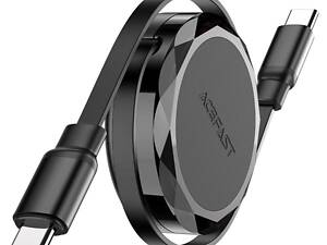 Кабель ACEFAST C13-03 USB-C to USB-C dual retraction charging data cable Black yL.