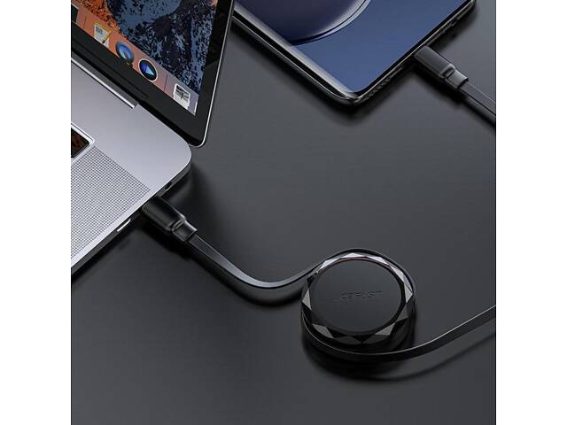 Кабель ACEFAST C13-03 USB-C to USB-C подвійне витягування зарядний дата-кабель Black yL. - Фото 6