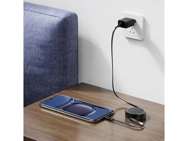 Кабель ACEFAST C13-03 USB-C to USB-C подвійне витягування зарядний дата-кабель Black yL. - Фото 7