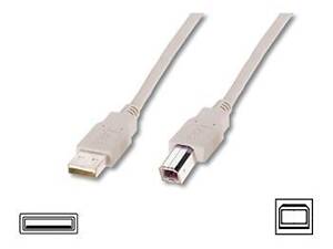 Кабель ASSMANN USB 2.0 (AM/BM) 3.0m, бежевий (AK-300102-030-E)