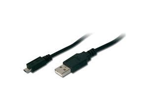 Кабель ASSMANN USB 2.0 (AM/microB) 1.8m, black (AK-300127-018-S)
